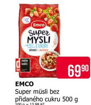 Emco Super müsli bez přidaného cukru 500 g 