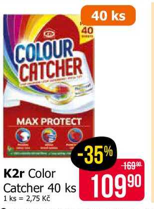 K2r Colour Catcher Prací ubrousky 40 ks