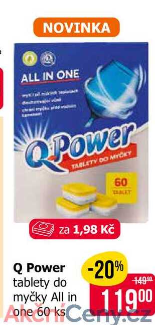 QPower tablety do myčky All in one 60 ks 