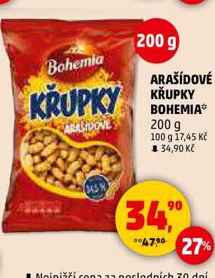 ARAŠÍDOVÉ KŘUPKY BOHEMIA, 200 g 