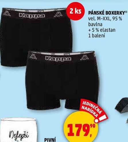PÁNSKÉ BOXERKY vel. M-XXL, 95% bavlna + 5% elastan, 1 balení 