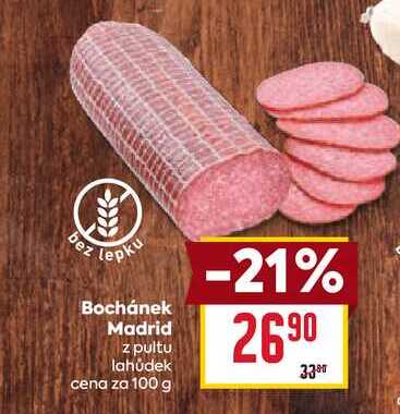 Bochánek Madrid z pultu lahůdek cena za 100 g 