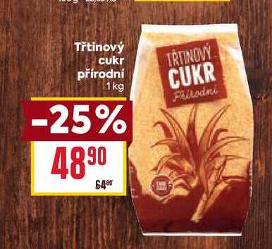 Třtinový cukr přírodní 1kg v akci