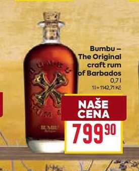 Bumbub - The Original craft rum of Barbados 0,7l