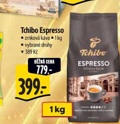 Tchibo Espresso zrnková káva  1 kg v akci