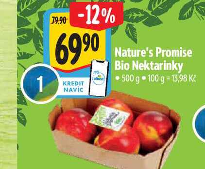  Nature's Promise Bio Nektarinky 500 g  