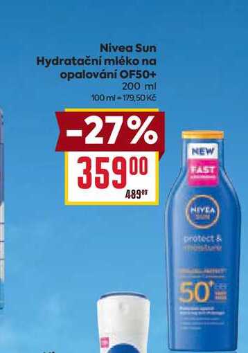 Nivea Sun Hydratační mléko na opalování OF50+ 200 ml 