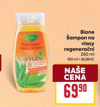 Bione Šampon na vlasy regenerační 260 ml 