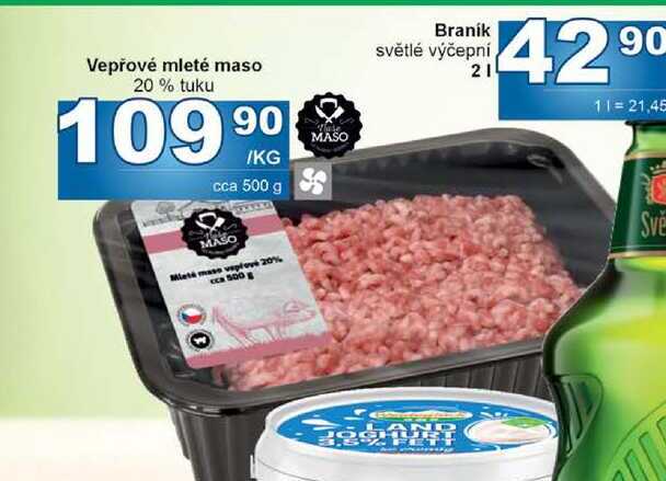 Vepřové mleté maso 20% tuku 1kg