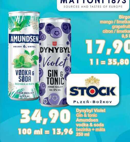 Dynybyl Violet Gin & tonic Amundsen vodka & soda 250ml
