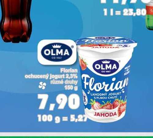 Florian ochucený jogurt 2,3% různé druhy 150 g 