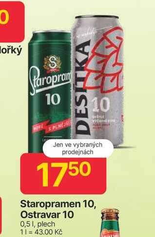 Staropramen 10°, 0,5l plechovka