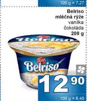 Belriso mléčná rýže vanilka čokoláda 200 g 