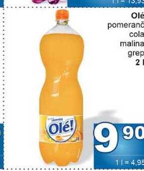 Olé pomeranč cola malina grep 2l