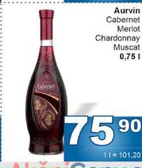 Aurvin Cabernet Merlot Chardonnay Muscat 0,75l