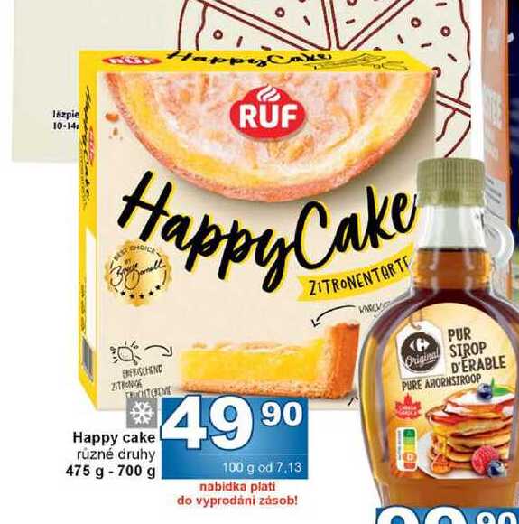 Happy cake různé druhy 475 g -700 g