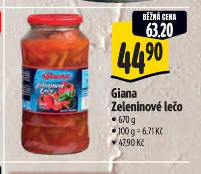  Giana Zeleninové lečo 670 g  