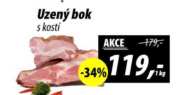 Uzený bok s kostí, 1 kg 