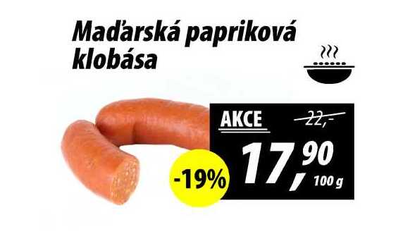 Maďarská papriková klobása, 100 g 