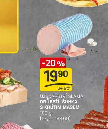 DRŮBEŽÍ ŠUNKA S KRŮTÍM MASEM 100 g