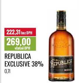 REPUBLICA EXCLUSIVE 38% 0,7l