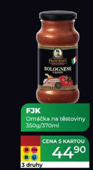 FJK Omáčka na těstoviny 350g/370ml  