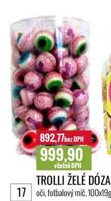 TROLLI ŽELÉ DÓZA 100x19g