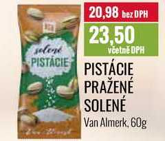 PISTÁCIE PRAŽENÉ SOLENÉ 60g 