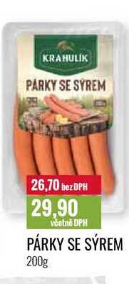 PÁRKY SE SÝREM 200g 