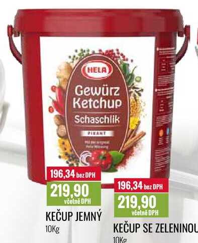 KEČUP JEMNÝ, KEČUP SE ZELENINU 10Kg 