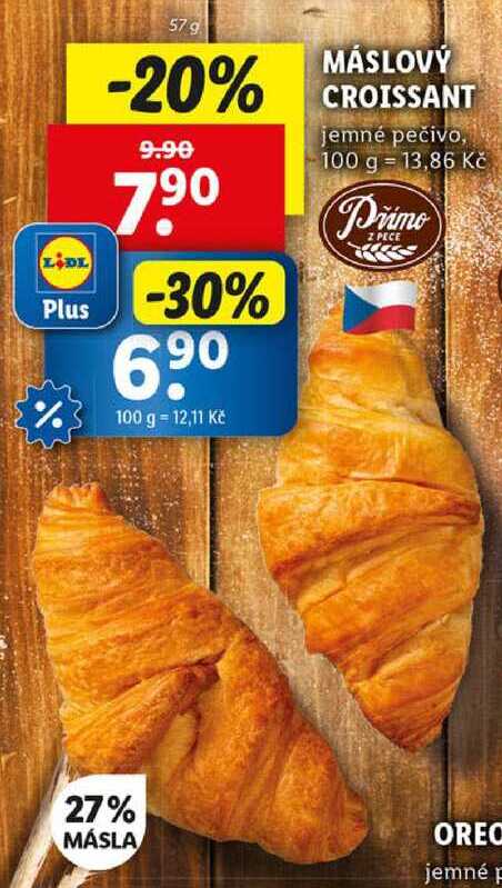 MÁSLOVÝ CROISSANT, 57 g