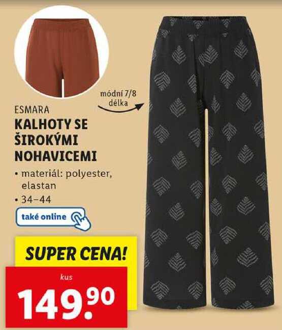 KALHOTY SE ŠIROKÝMI NOHAVICEMI 