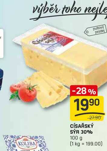 CÍSAŘSKÝ SÝR 30% 100g 