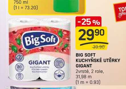 BIG SOFT KUCHYŇSKÉ UTĚRKY GIGANT 2vrsté, 2 role