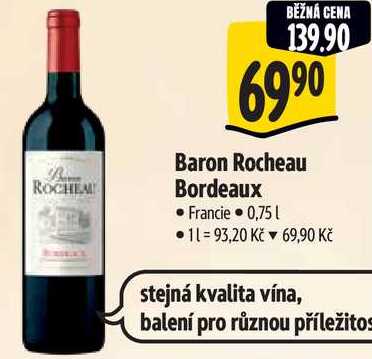 Baron Rocheau Bordeaux, 0,75 l