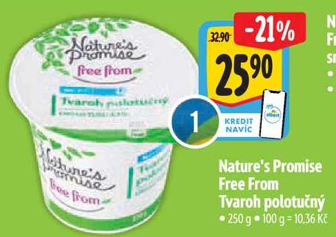 Nature's Promise Free From Tvaroh polotučný, 250 g 