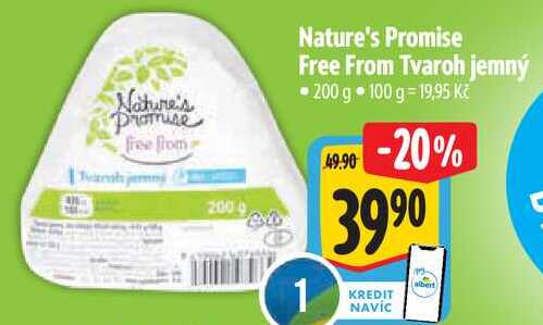 Nature's Promise Free From Tvaroh jemný, 200 g 