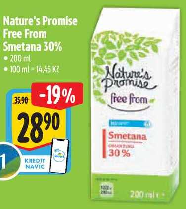 Nature's Promise Free From Smetana 30%, 200 ml