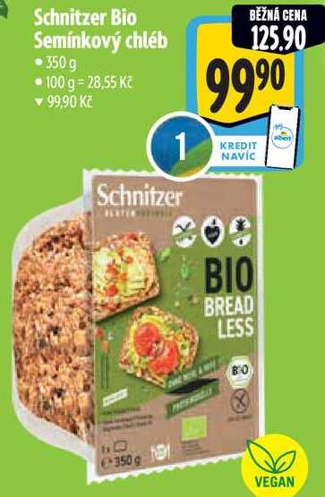 Schnitzer Bio Semínkový chléb, 350 g