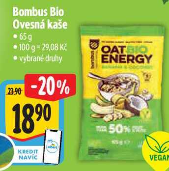 Bombus Bio Ovesná kaše, 65 g 