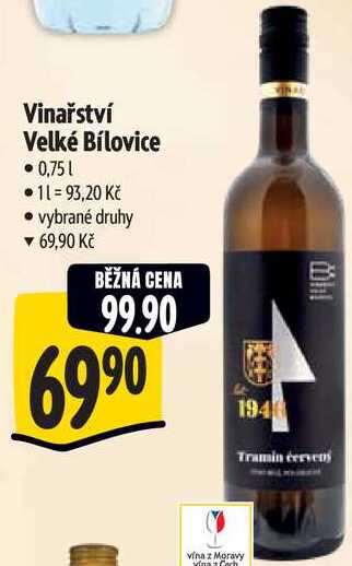 Vinařství Velké Bílovice, 0,75 l