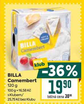 BILLA Camembert 120 g 