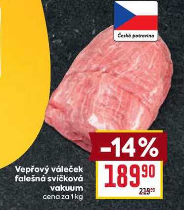 Vepřový váleček falešná svíčková vakuum cena za 1 kg 