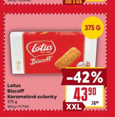 Lotus Biscoff Karamelové sušenky 375 g v akci