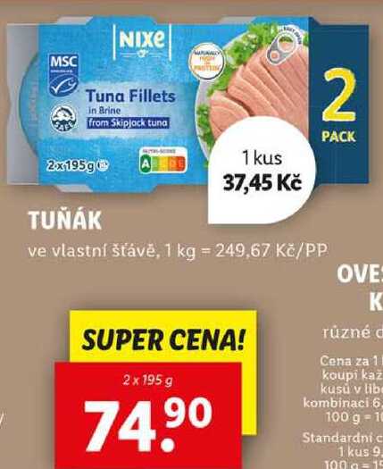TUŇÁK, 2x 195 g