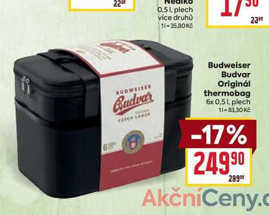 Budweiser Budvar Originál thermobag 6x 0,51, plech