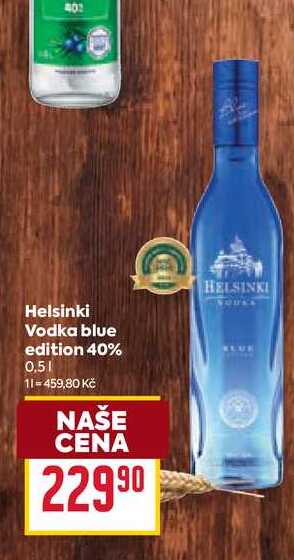 Helsinki Vodka blue edition 40% 0,5l v akci