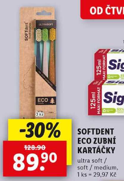 SOFTDENT ECO ZUBNÍ KARTÁČKY, 3 ks