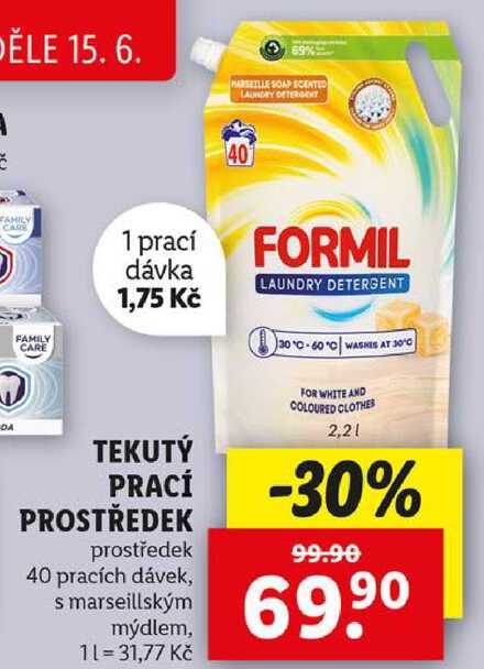 TEKUTÝ PRACÍ PROSTŘEDEK, 40 pracích dávek