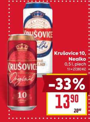 Krušovice 10 0,51, plech 
